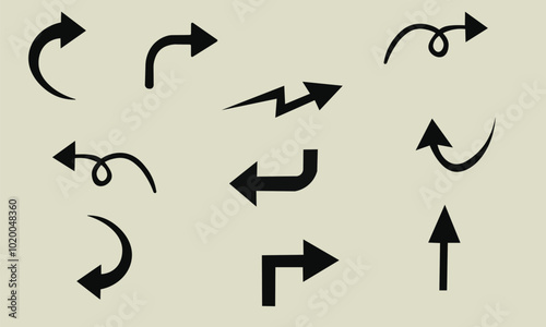 Schilderij op canvas Arrows set illustration design