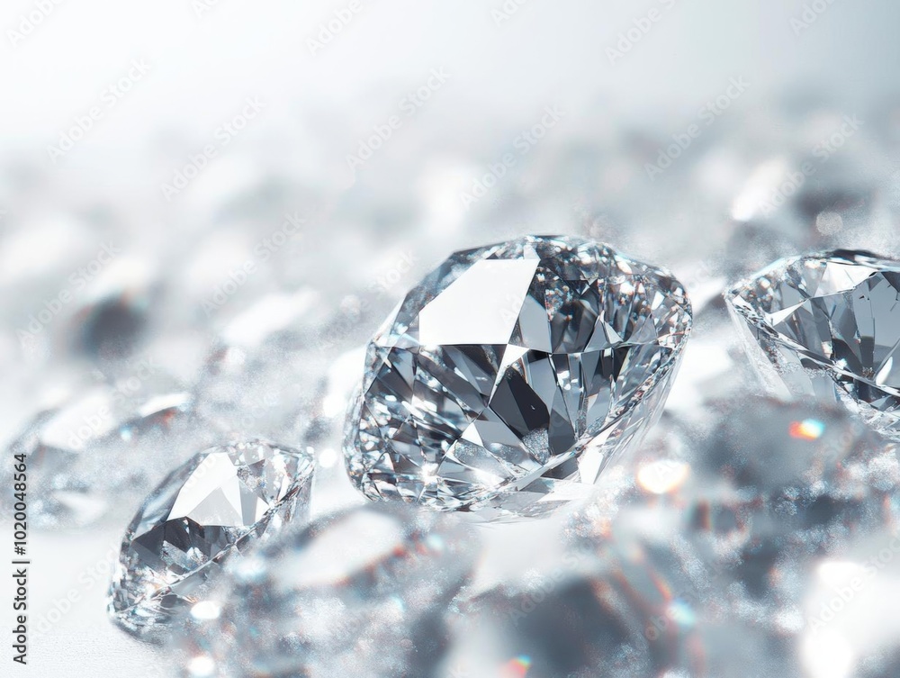 A stunning collection of sparkling diamonds, reflecting light beautifully in a luxurious display of elegance and brilliance. A stunning collection of sparkling diamonds, reflecting light beautifully in a luxurious display of elegance and brilliance.