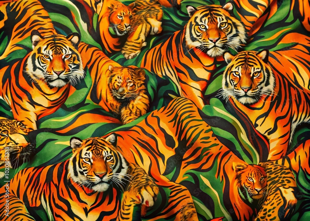 Unique Royalty Tiger Camo Pattern for Fashion, Textiles, and Graphic Design Projects Unique Royalty Tiger Camo Pattern for Fashion, Textiles, and Graphic Design Projects
