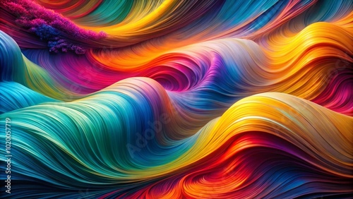 Vibrant Abstract Digital Wallpaper Featuring Colorful Waves and Shapes for Modern Device Backgrounds