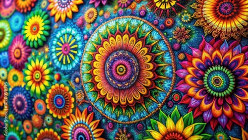 Vibrant and Colorful Trippy Hippie Backgrounds for Creative and Artistic Projects and Designs