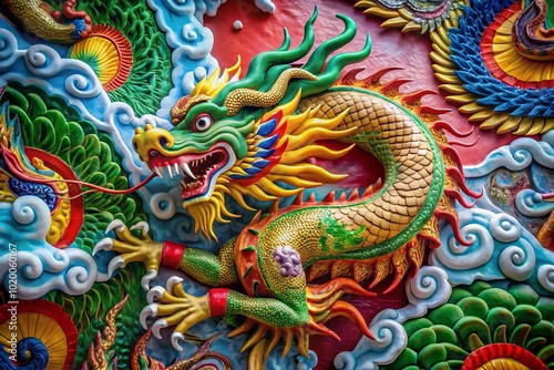 Wallpaper Mural Vibrant Asian Dragon Clipart Design with Intricate Details for Creative Projects and Illustrations Torontodigital.ca