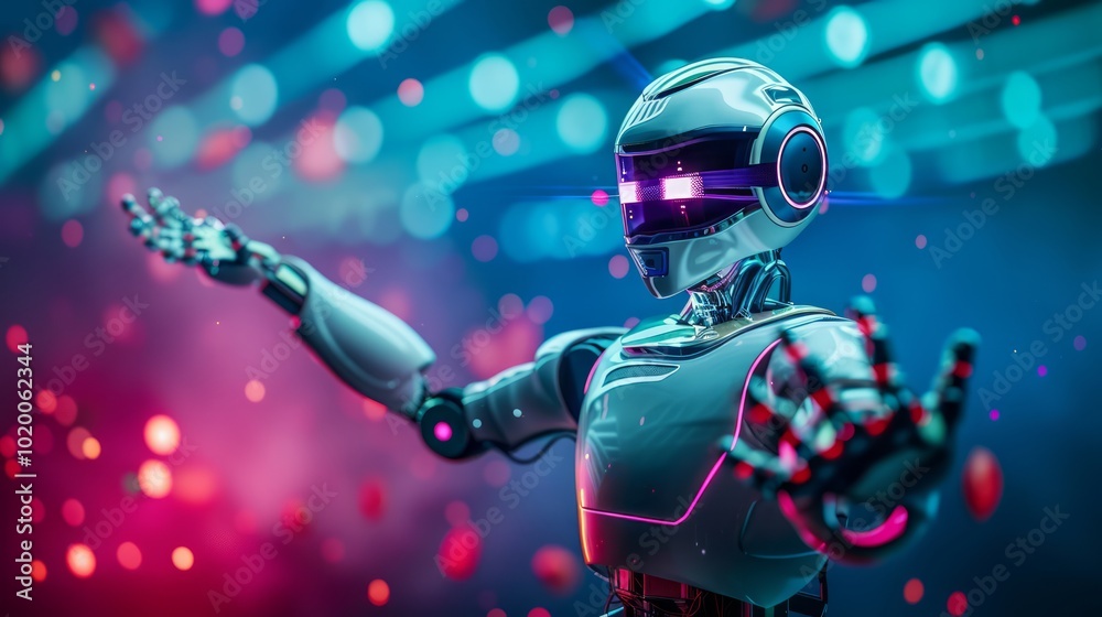 Humanoid Robot Performing Comedy Routine Humanoid Robot Performing Comedy Routine