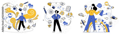 Modern product vector illustration. The presentation modern products is art, showcasing aspirations for excellence Innovation is engine propels luxury train modern product performance