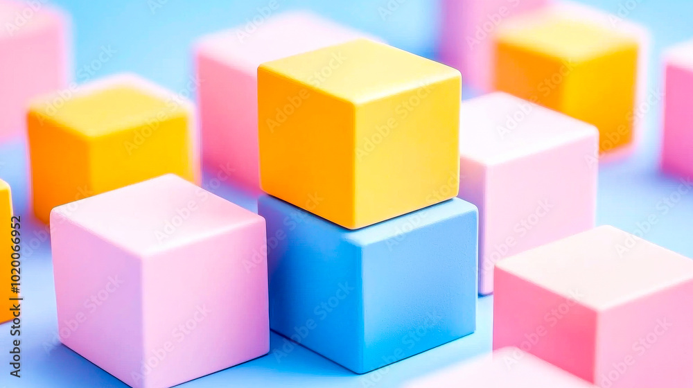Colorful Blocks: A simple yet captivating image of colorful blocks stacked on top of each other, evoking a sense of playfulness and creativity. Colorful Blocks: A simple yet captivating image of colorful blocks stacked on top of each other, evoking a sense of playfulness and creativity.