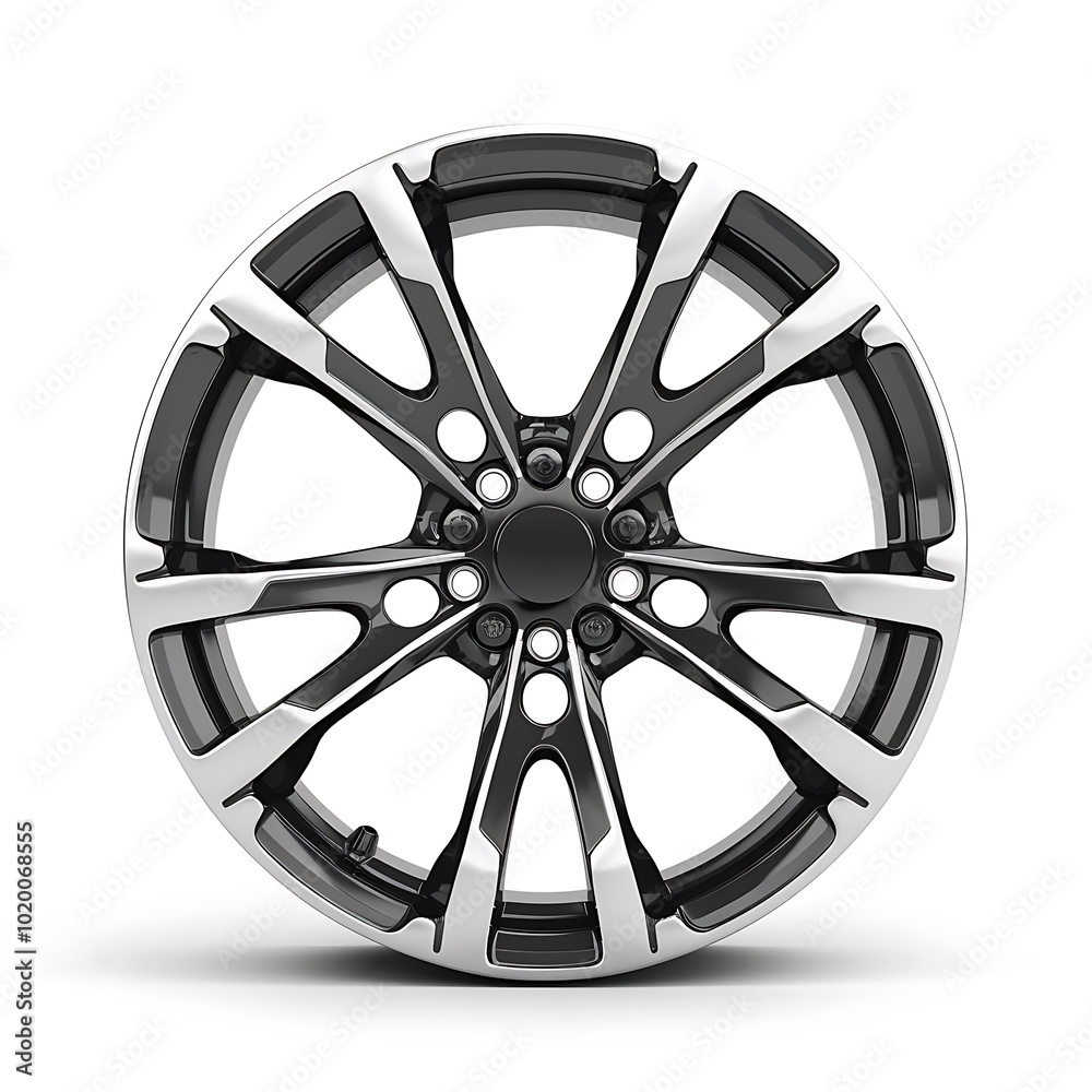 Wheel alloy wheels rim on white background Wheel alloy wheels rim on white background