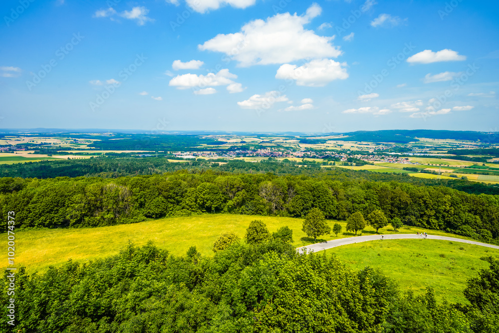 View of the green landscape near Scheßlitz.
View of the green landscape near Scheßlitz.