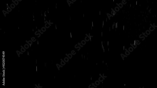 rain on a black background