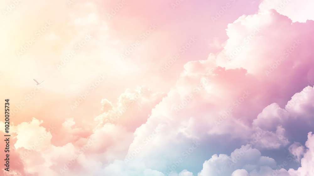 A gentle, flowing composition of abstract clouds drifting across a soft, pastelcolored sky A gentle, flowing composition of abstract clouds drifting across a soft, pastelcolored sky