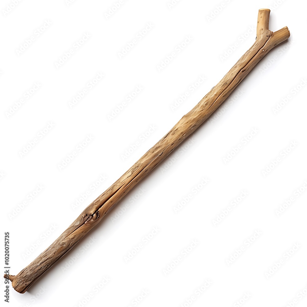 Wooden stick on white background