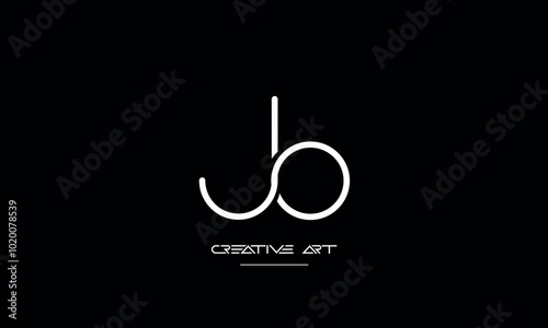 JO, OJ, J, O abstract letters logo monogram
