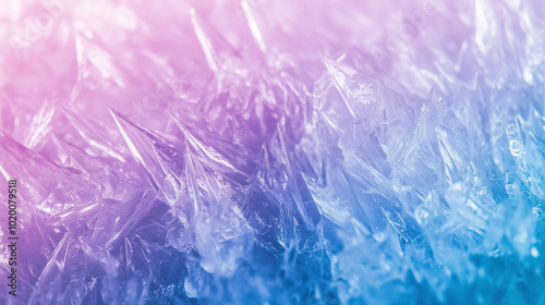 Abstract textured ice surface with pink and blue gradient