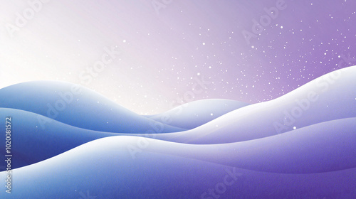 Abstract wavy sand dunes with pastel blue and purple gradient