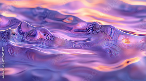 Abstract textured glass surface with purple and white gradient