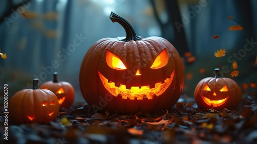 halloween pumpkin on a dark background