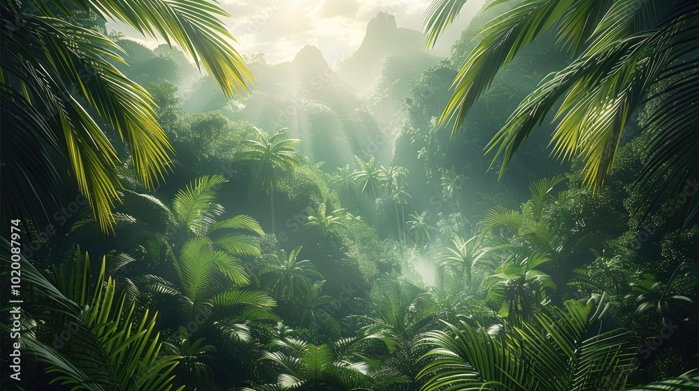 A fantasy style jungle. A fantasy style jungle.