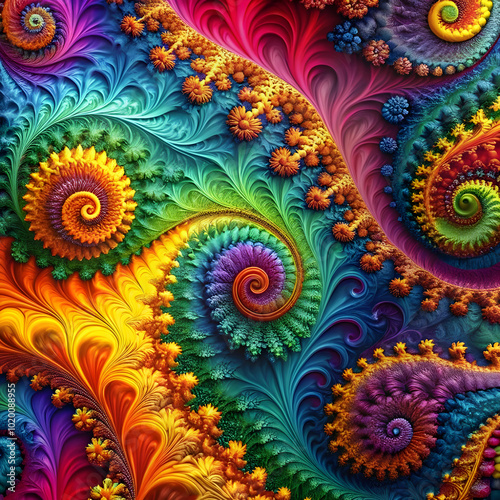 abstract multicolored illustration of vibrant far