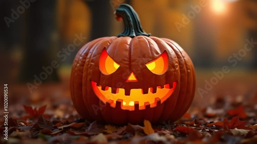 jack o lantern in the garden