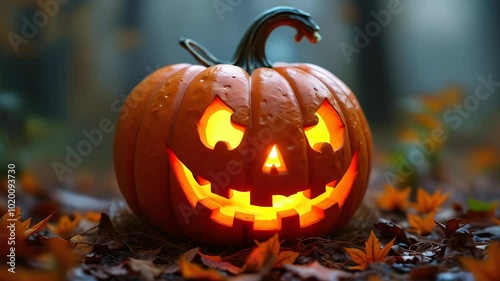 jack o lantern with pumpkin