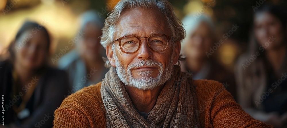 Portrait of a smiling senior man with glasses Portrait of a smiling senior man with glasses