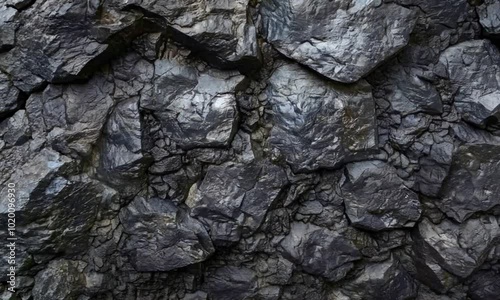 Wallpaper Mural Stone-like rough grainy texture in black or dark gray Torontodigital.ca