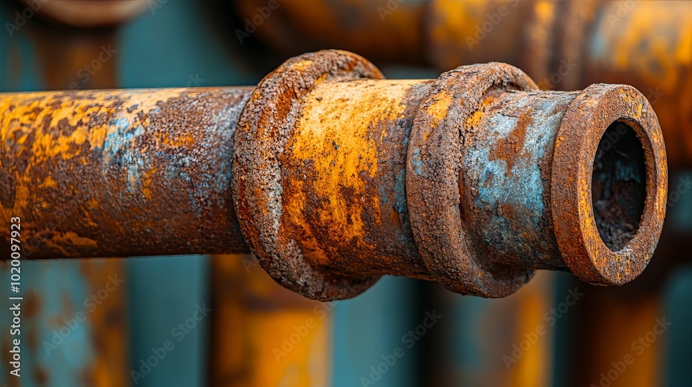 Close-up of Rusted Metal Pipe with a Circular Opening Close-up of Rusted Metal Pipe with a Circular Opening