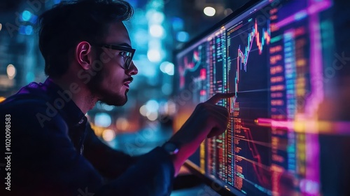 Traders use automated Forex trading systems to plan their investment strategies while checking charts and data on their computer screens.