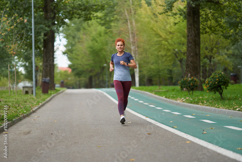 Wallpaper Mural Woman running in park Torontodigital.ca