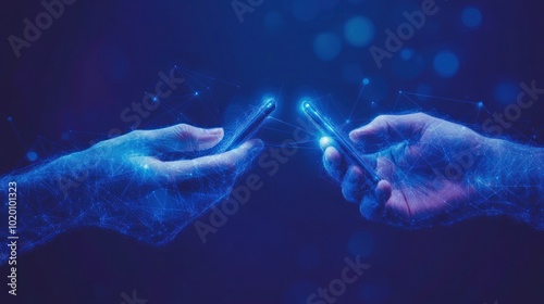 Users are shown exchanging digital currencies between two coins via a modern and secure trading app.