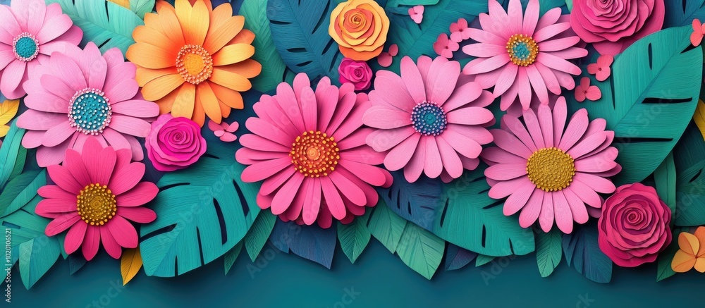 Assortment of pink gerbera daisies and roses in a vibrant display Vibrant display of pink gerbera daisies and roses Assortment of pink gerbera daisies and roses in a vibrant display Vibrant display of pink gerbera daisies and roses