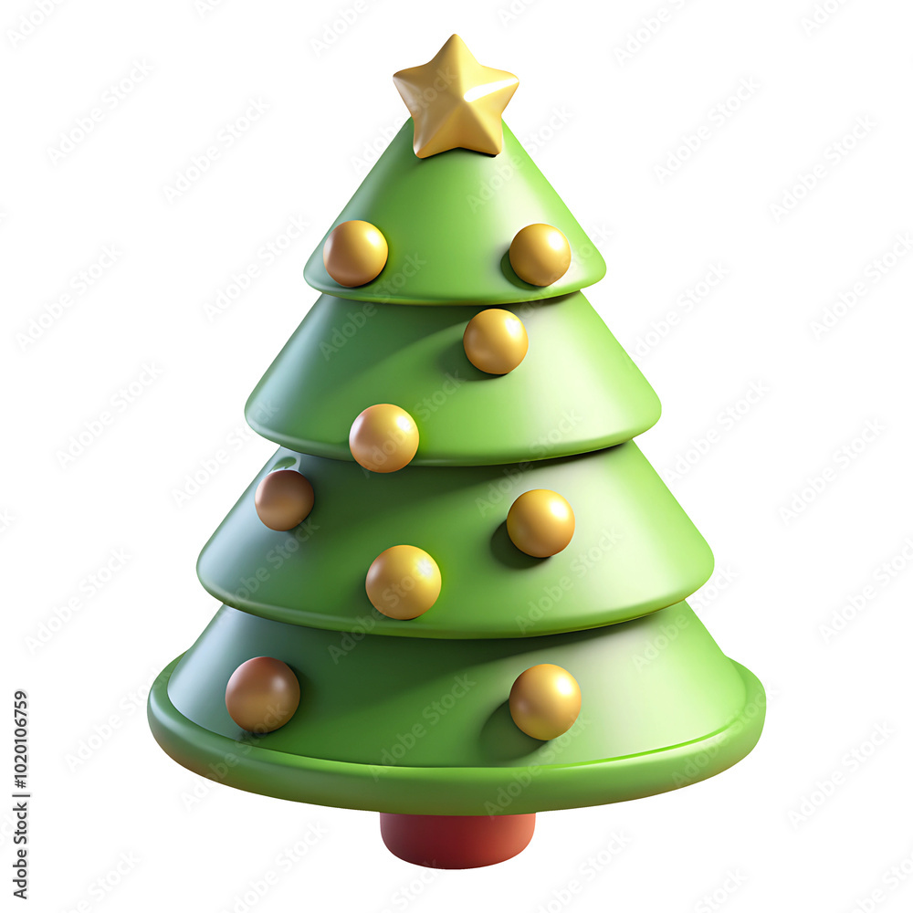 Christmas tree 3d render icons in cartoon plastic style minimal isolated on transparent white background, clipping path Christmas tree 3d render icons in cartoon plastic style minimal isolated on transparent white background, clipping path