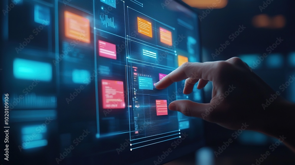 Interactive Technology Interface with Data Visualization Interactive Technology Interface with Data Visualization