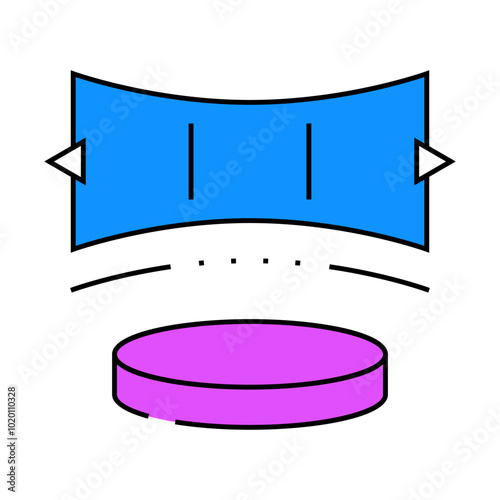 virtual stage line icon vector. virtual stage sign. isolated symbol illustration