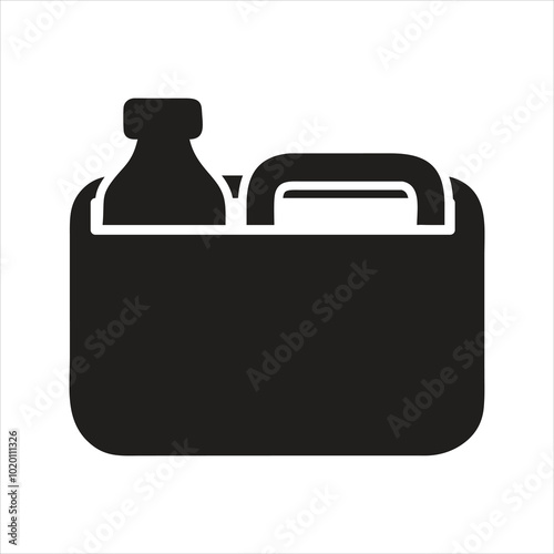 Lunch box icon. Healthy eating icon