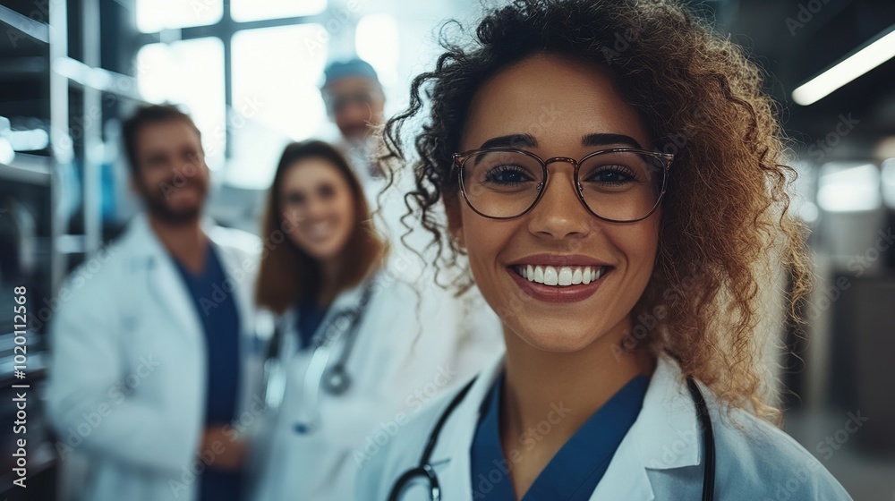 Professional Nurse Smiling in Medical Environment Professional Nurse Smiling in Medical Environment