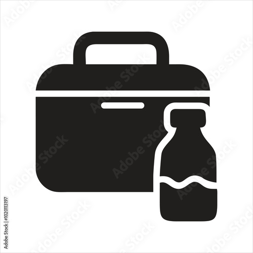 Lunch box icon. Healthy eating icon