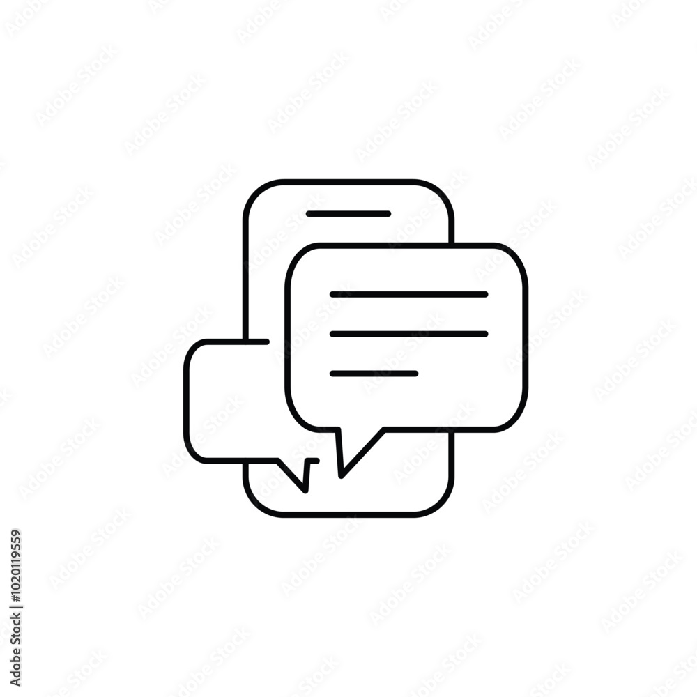 chat app thin outline icon vector design good for web or mobile app chat app thin outline icon vector design good for web or mobile app