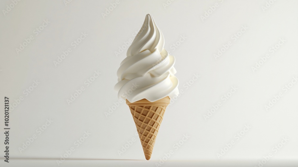 Delightful Soft Serve Ice Cream in a Cone Delightful Soft Serve Ice Cream in a Cone
