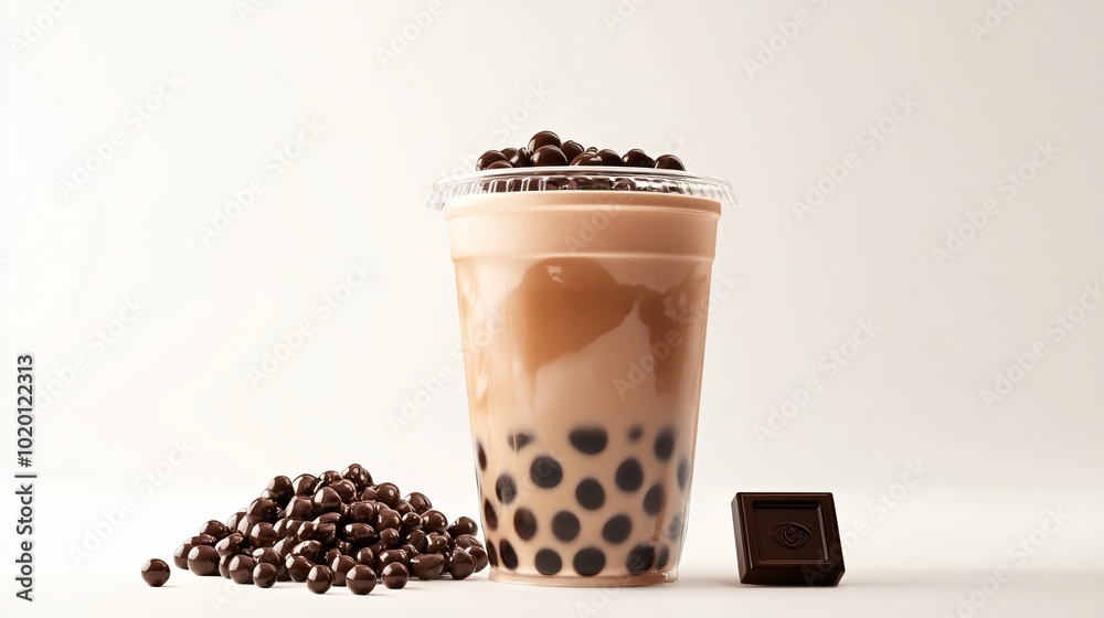3D Visualization of Sophisticated Bubble Tea Drink 3D Visualization of Sophisticated Bubble Tea Drink