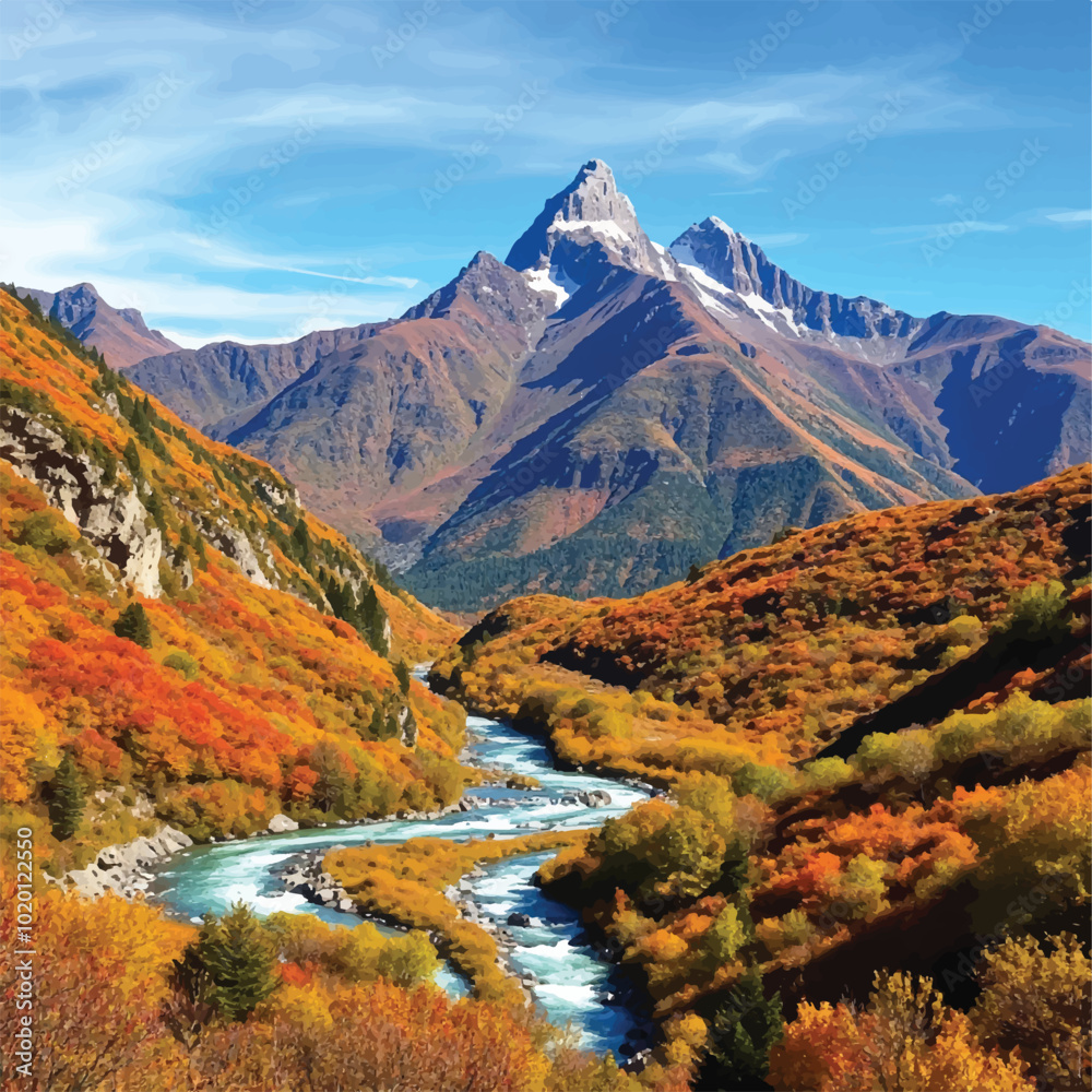 Fototapeta premium autumn in the mountains