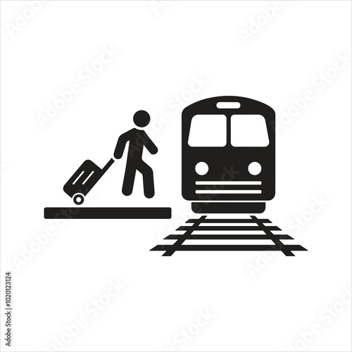Railway icon. Travel. Train icon