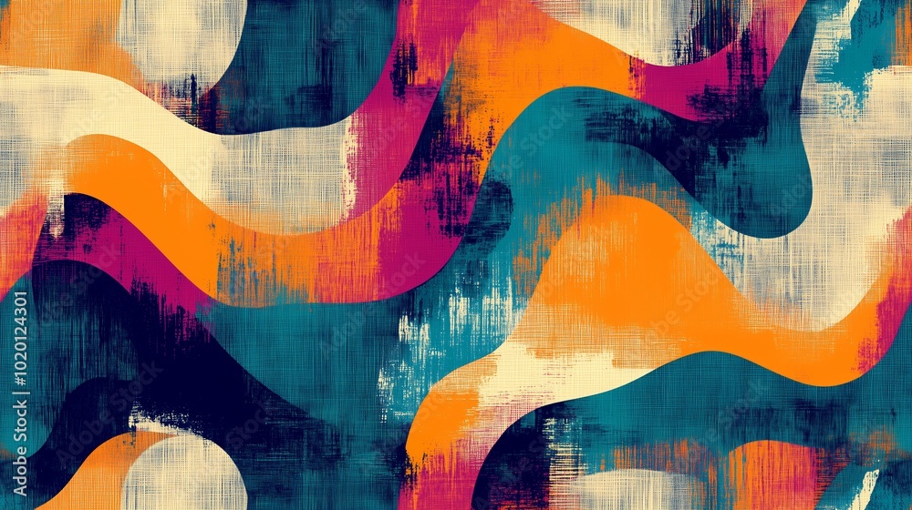 Fancy fabric linen, blended with washed coat surface tile jacquard texture digital printing pattern design. Yarns for sports style. Vector fabric seamless pattern. Abstract natural textured