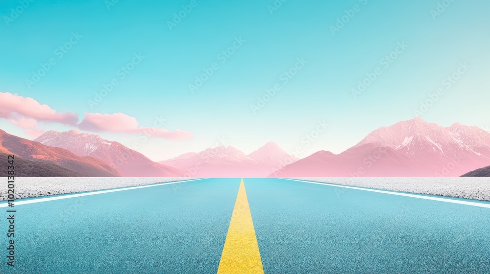 A graphic illustration of a road with clear markings, emphasizing the importance of road safety and order.