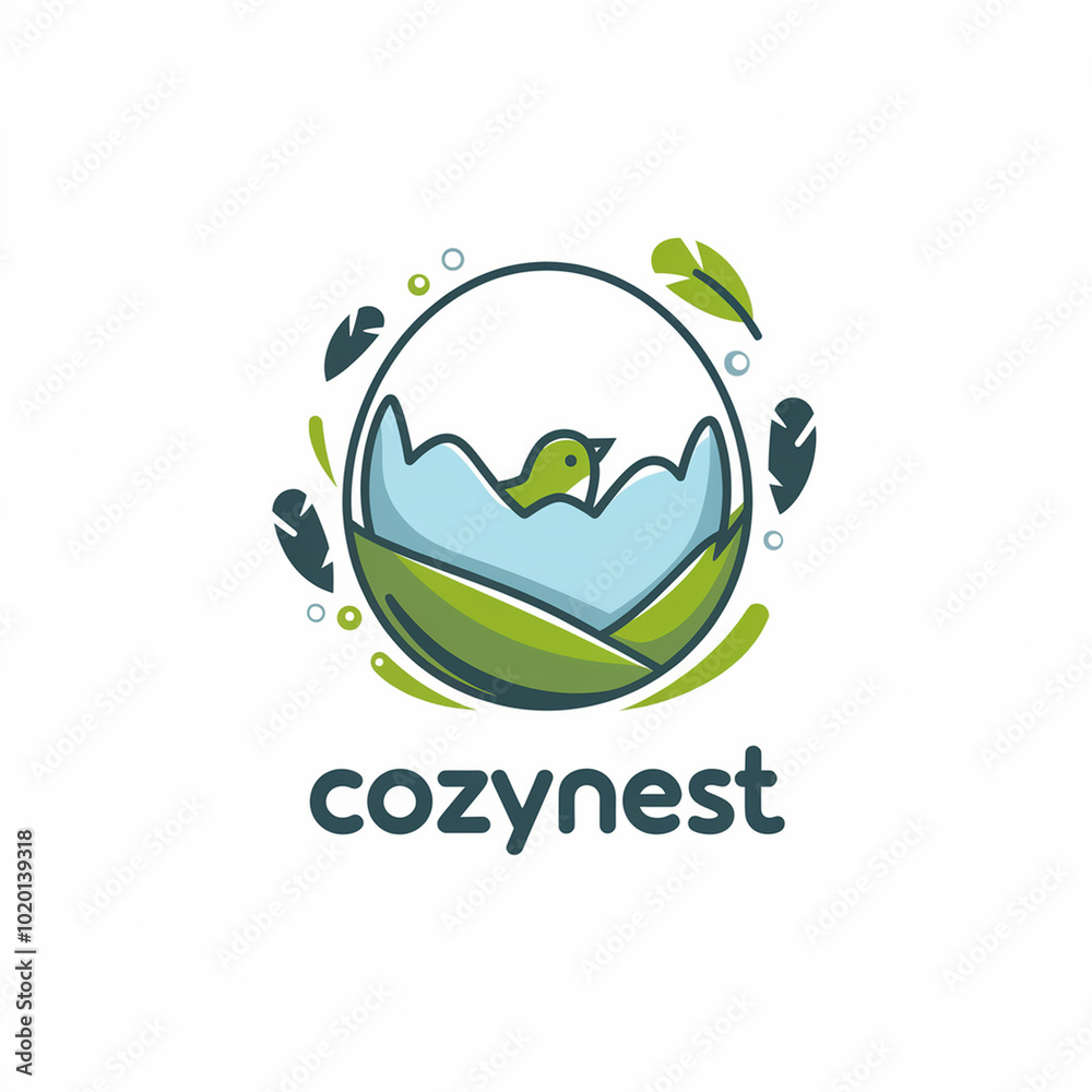 Warm and Inviting Logo Design for CozyNest: Premium Baby Comfort Brand Focused on Safety and Style

