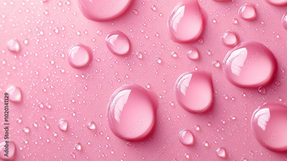 water drops on a pink background. water drops on a pink background.