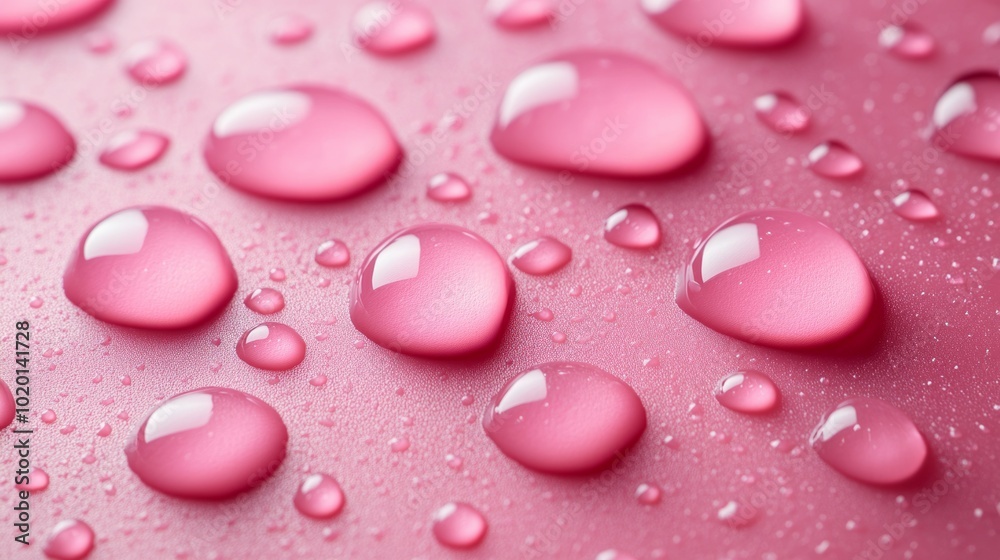 water drops on a pink background. water drops on a pink background.