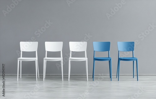 Blue Chairs Stand Out.