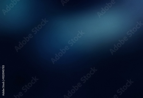 A dark blue abstract gradient background with a grainy texture.