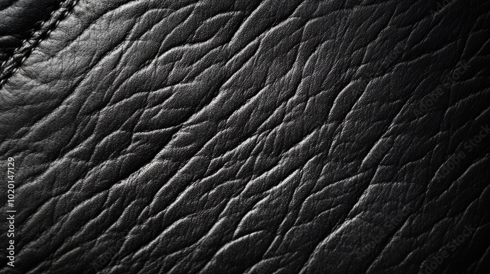 Black leather texture with fine details, smooth and soft finish Black leather texture with fine details, smooth and soft finish
