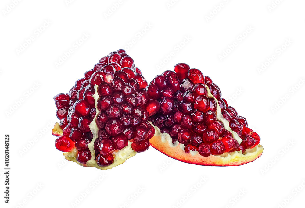 Obraz premium Red pomegranate fruit isolated on white background